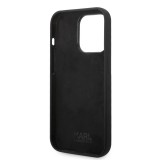 Coque iPhone 14 - Karl Lagerfeld Rue St-Guillaume silicone soft touch - Noir