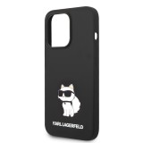Coque iPhone 14 Pro Max - Karl Lagerfeld silicone soft touch Choupette - Noir