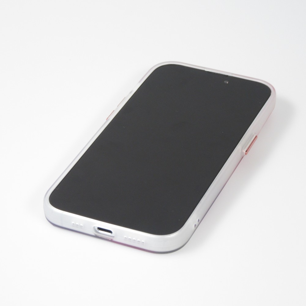 iPhone 14 Pro Max Case Hülle - Watercolor MagSafe semi-transparent - Violett
