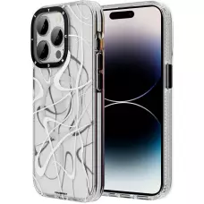 Coque iPhone 14 Pro Max - Youngkit Ink Series semi-transparent MagSafe - Blanc