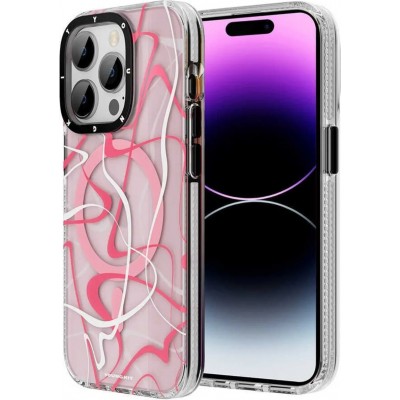 Coque iPhone 14 Pro Max - Youngkit Ink Series semi-transparent MagSafe - Rose