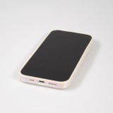 iPhone 14 Pro Case Hülle - 3D Silikon Polster glänzend & reflektierend - Weiss