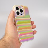 Coque iPhone 14 Pro Max - Silicone 3D coussins brillant & réfléchissant - Blanc