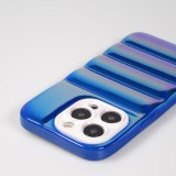 Coque iPhone 14 Pro Max - Silicone 3D coussins brillant & réfléchissant - Bleu