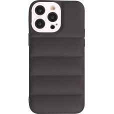 iPhone 14 Pro Max Case Hülle - 3D Silikon Polster Cover - Schwarz