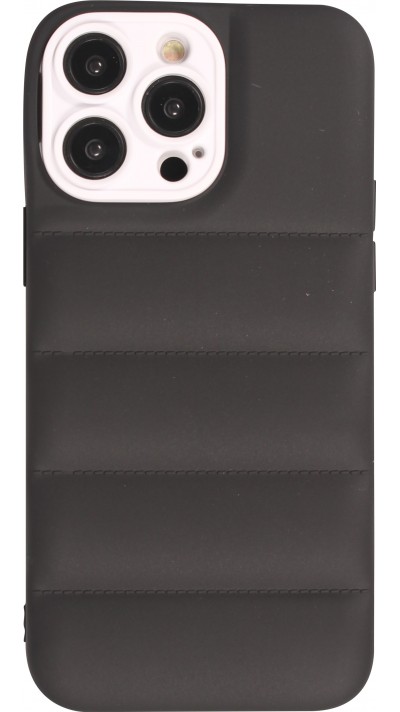 iPhone 14 Pro Case Hülle - 3D Silikon Polster Cover - Schwarz
