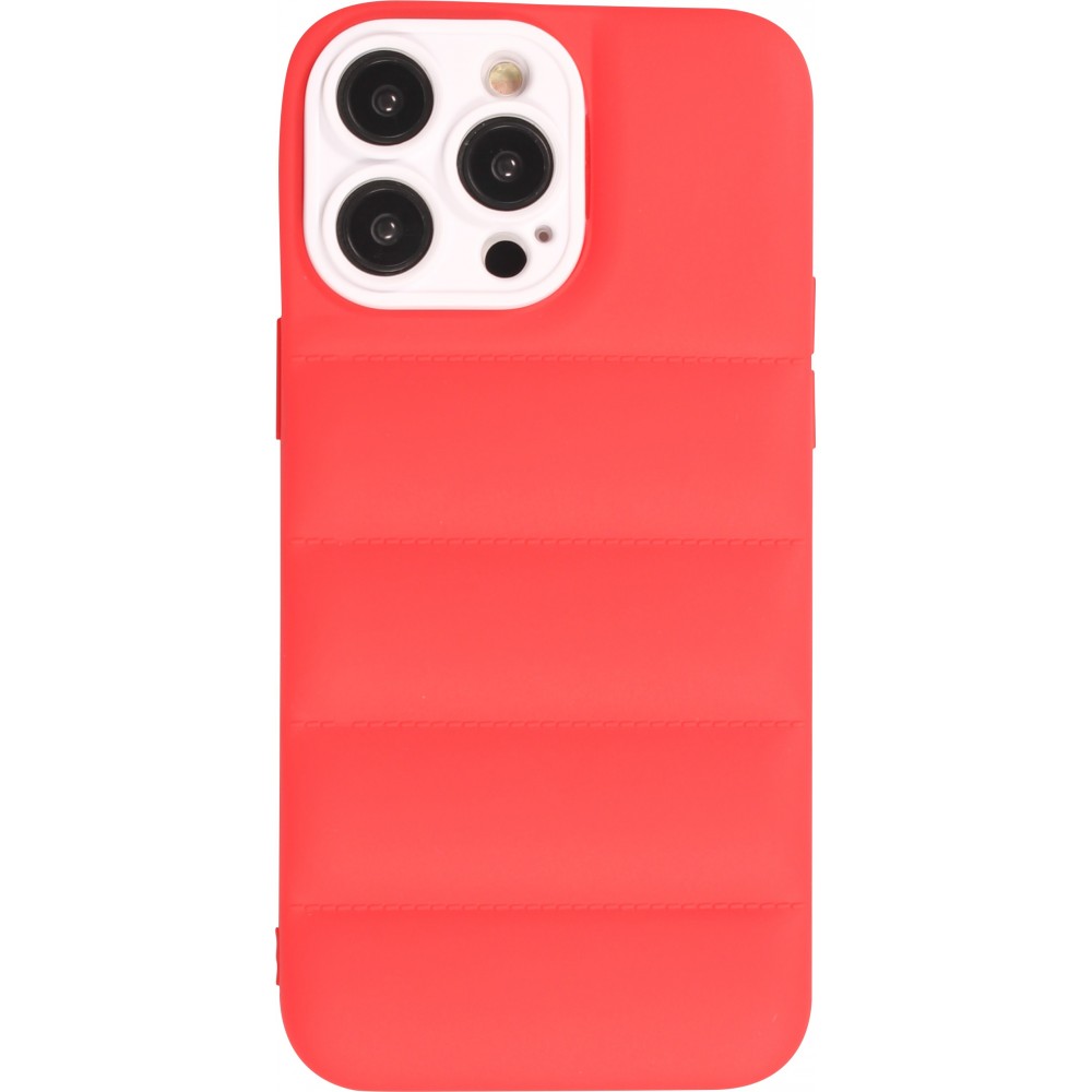 iPhone 14 Pro Case Hülle - 3D Silikon Polster Cover - Rot