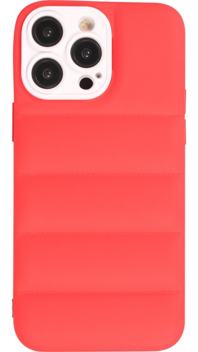iPhone 14 Pro Max Case Hülle - 3D Silikon Polster Cover - Rot