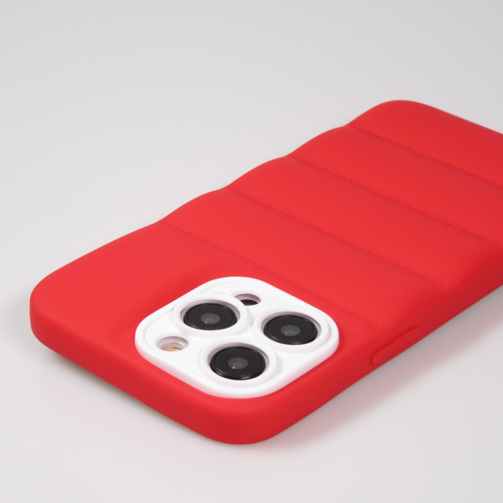 iPhone 14 Pro Case Hülle - 3D Silikon Polster Cover - Rot