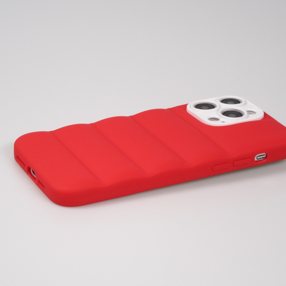 iPhone 14 Pro Case Hülle - 3D Silikon Polster Cover - Rot