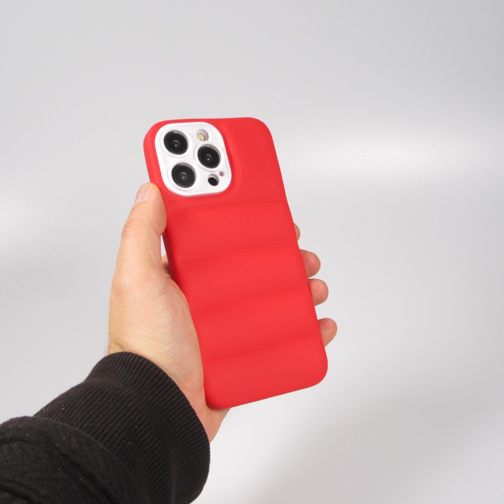iPhone 14 Pro Case Hülle - 3D Silikon Polster Cover - Rot
