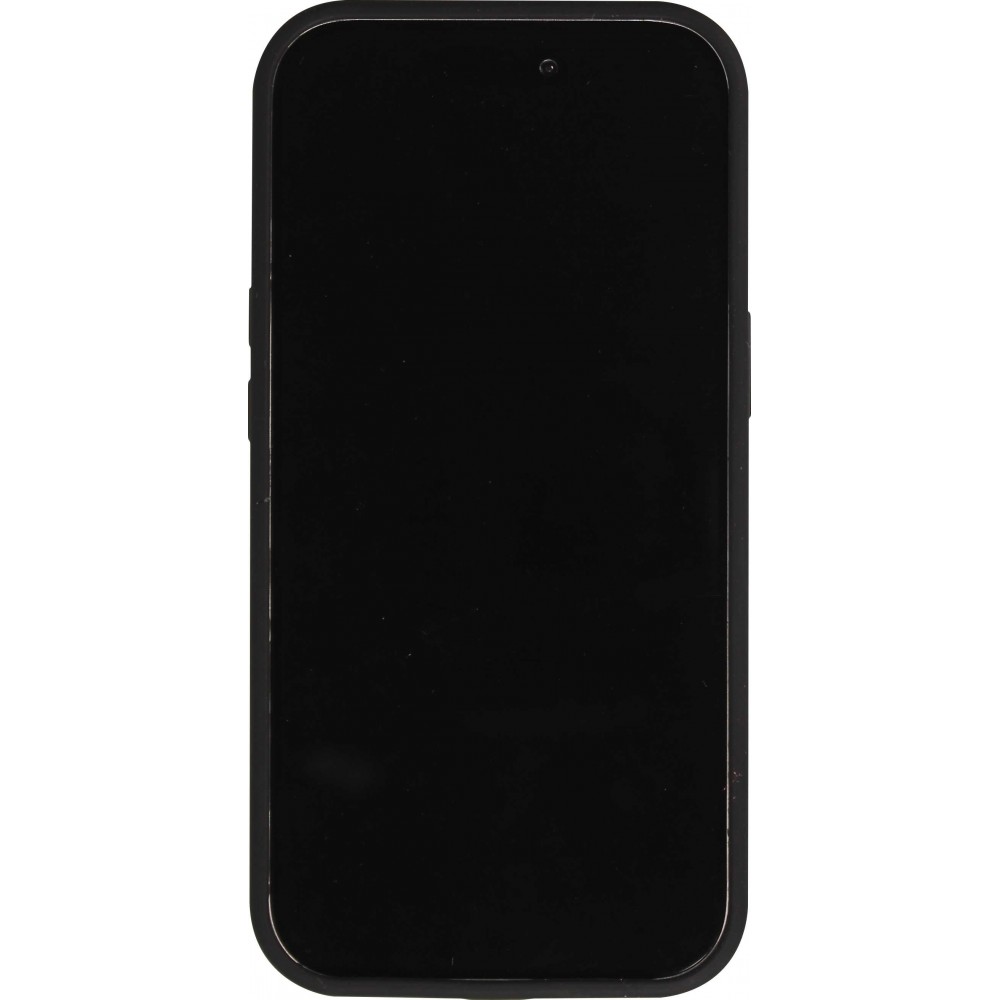 iPhone 14 Pro Max Case Hülle - Silikon matt MagSafe mit Haltering - Schwarz
