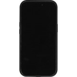 Coque iPhone 15 Pro Max - Silicone mat MagSafe avec anneau de support - Noir
