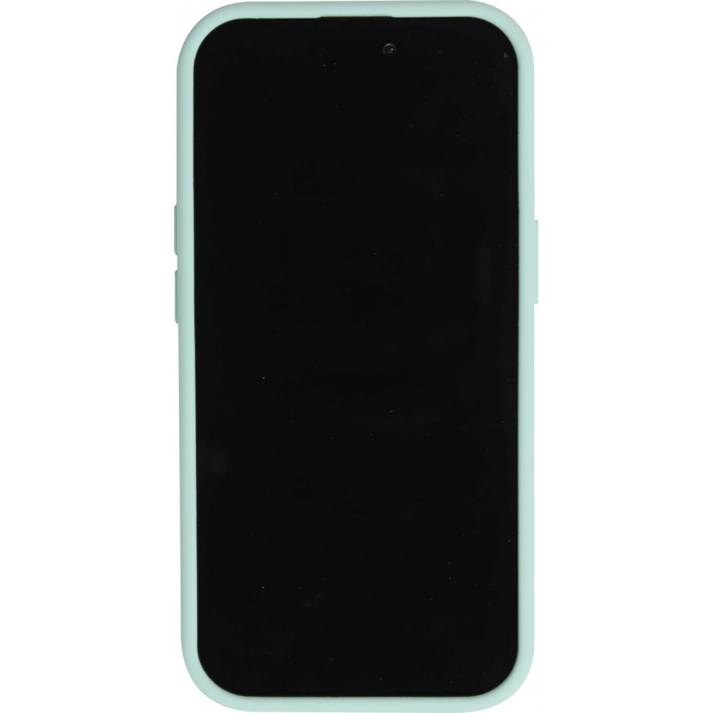 iPhone 15 Pro Max Case Hülle - Mattes Soft-Touch-Silikon mit Relieflinien - Türkis