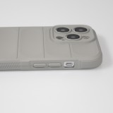 Coque iPhone 14 Pro - Silicone renforcé avec double couche de protection - Gris clair