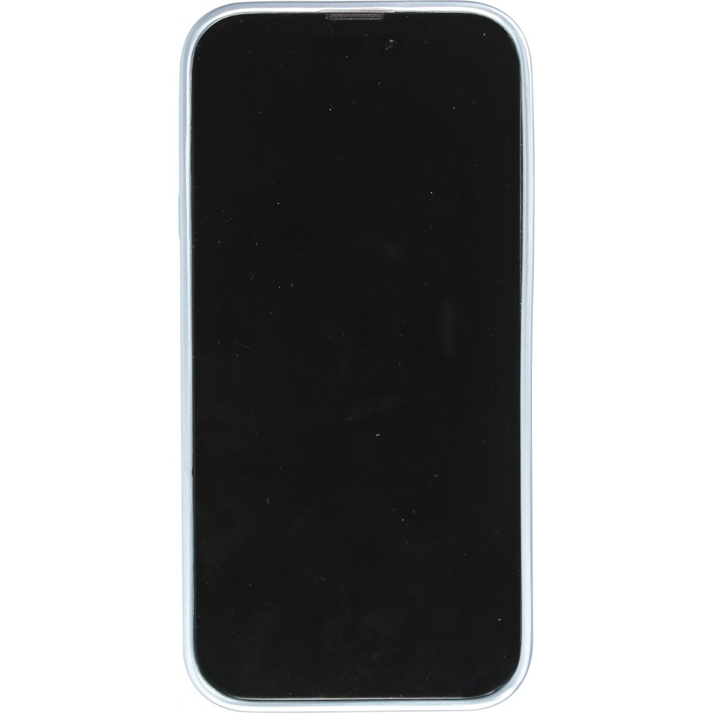 iPhone 14 Pro Max Case Hülle - Straffes Silikon mit Karbon Look + Kameraschutz - Hellblau
