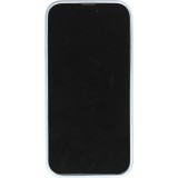 iPhone 14 Pro Max Case Hülle - Straffes Silikon mit Karbon Look + Kameraschutz - Hellblau