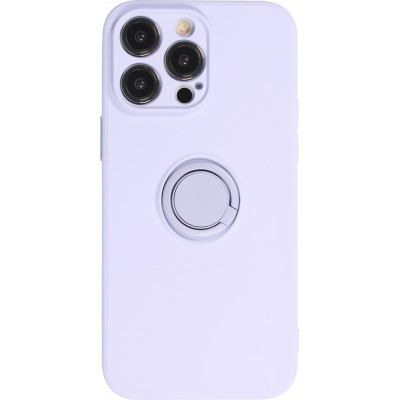 Coque iPhone 14 Pro Max - Soft Touch avec anneau - Violet clair