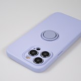 Coque iPhone 14 Pro Max - Soft Touch avec anneau - Violet clair