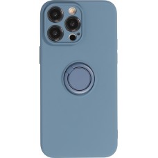 iPhone 14 Pro Case Hülle - Soft Touch mit Ring - Blau