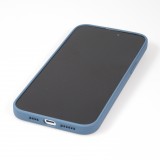 Coque iPhone 14 Pro - Soft Touch avec anneau - Bleu