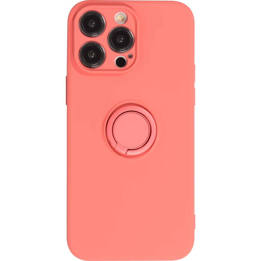 Coque iPhone 14 Pro Max - Soft Touch avec anneau - Grenade
