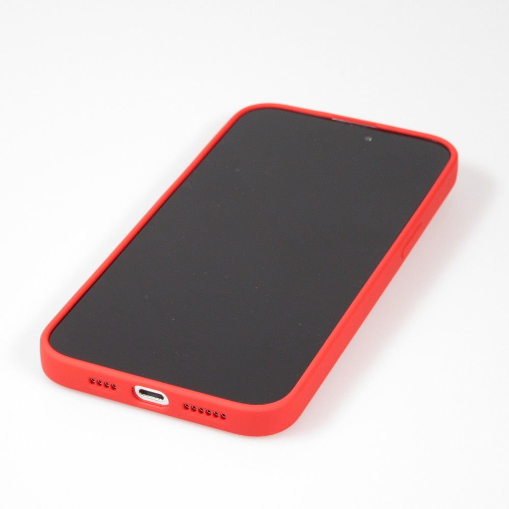 Coque iPhone 14 Pro Max - Soft Touch avec anneau - Rouge