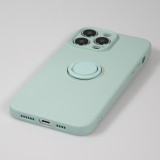 Coque iPhone 14 Pro Max - Soft Touch avec anneau - Turquoise