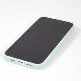 Coque iPhone 14 Pro - Soft Touch avec anneau - Turquoise