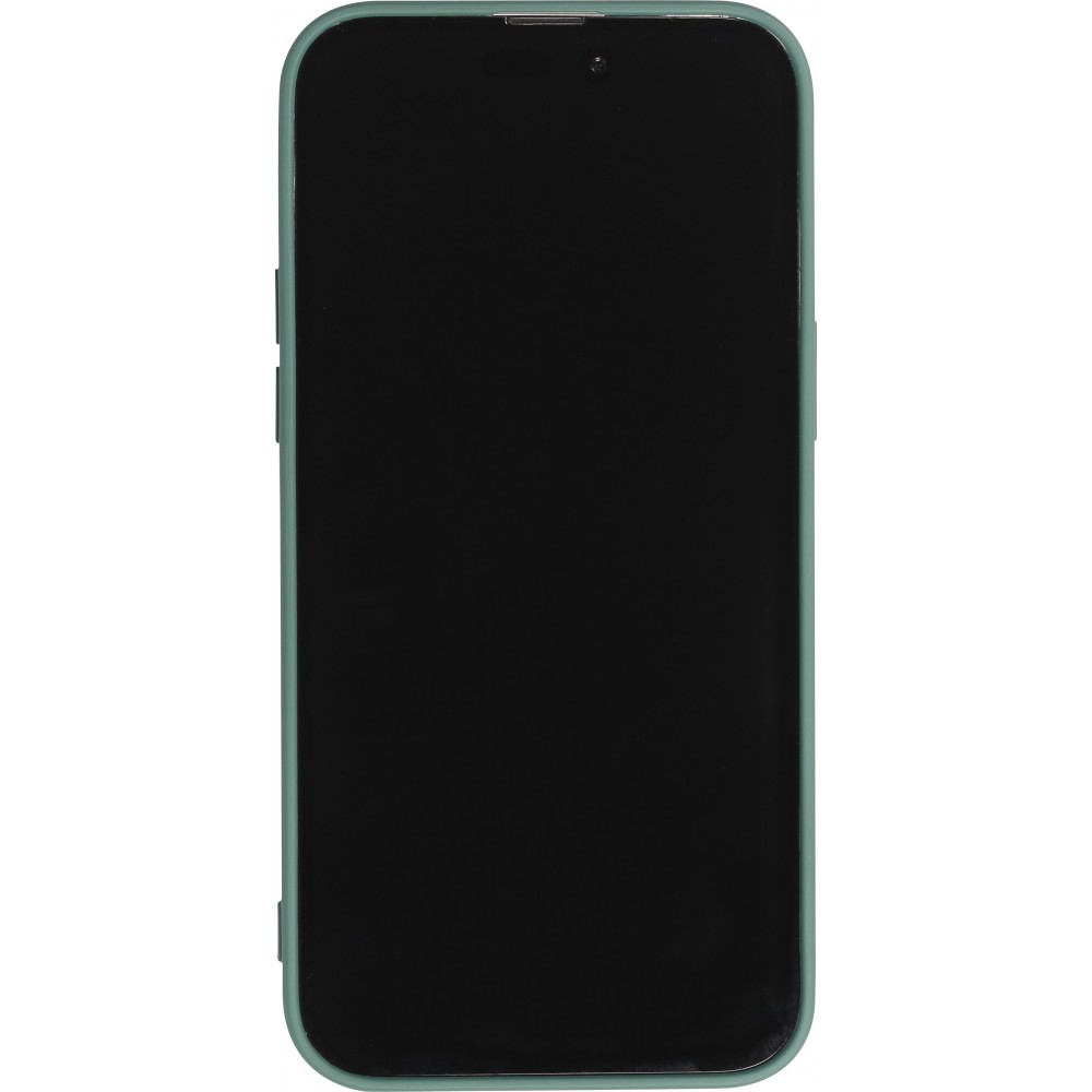 Coque iPhone 14 Pro Max - Soft Touch avec anneau - Vert foncé