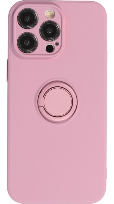iPhone 14 Pro Case Hülle - Soft Touch mit Ring - Dunkelviolett