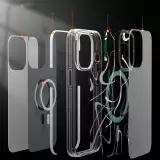 Coque iPhone 14 Pro - Youngkit Ink Series semi-transparent MagSafe - Vert