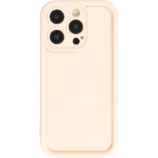 Coque iPhone 15 Pro - gel silicone super flexible avec absorbeur de 360 degrés - Blanc