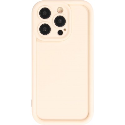 Coque iPhone 15 Pro Max - gel silicone super flexible avec absorbeur de 360 degr&eacute;s - Blanc