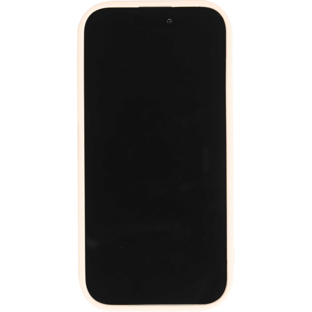 Coque iPhone 15 Pro Max - gel silicone super flexible avec absorbeur de 360 degrés - Blanc