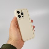 Coque iPhone 15 Pro - gel silicone super flexible avec absorbeur de 360 degrés - Blanc