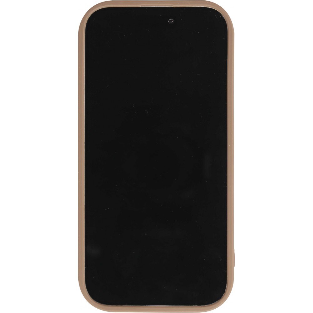 Coque iPhone 15 Pro - gel silicone super flexible avec absorbeur de 360 degrés - Brun