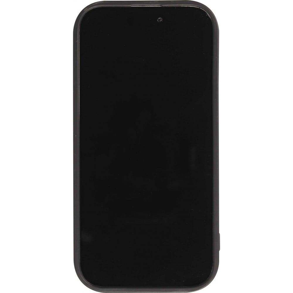 iPhone 15 Pro Case Hülle - Gel Silikon super flexibel mit 360 Grad Dämpfer - Schwarz