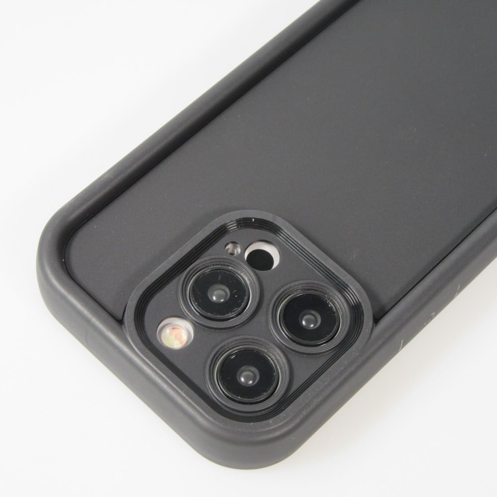 iPhone 15 Pro Case Hülle - Gel Silikon super flexibel mit 360 Grad Dämpfer - Schwarz