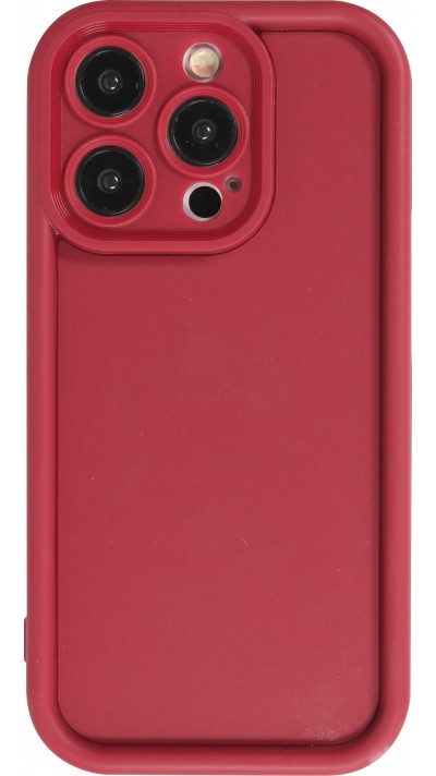 Coque iPhone 15 Pro - gel silicone super flexible avec absorbeur de 360 degrés - Rouge