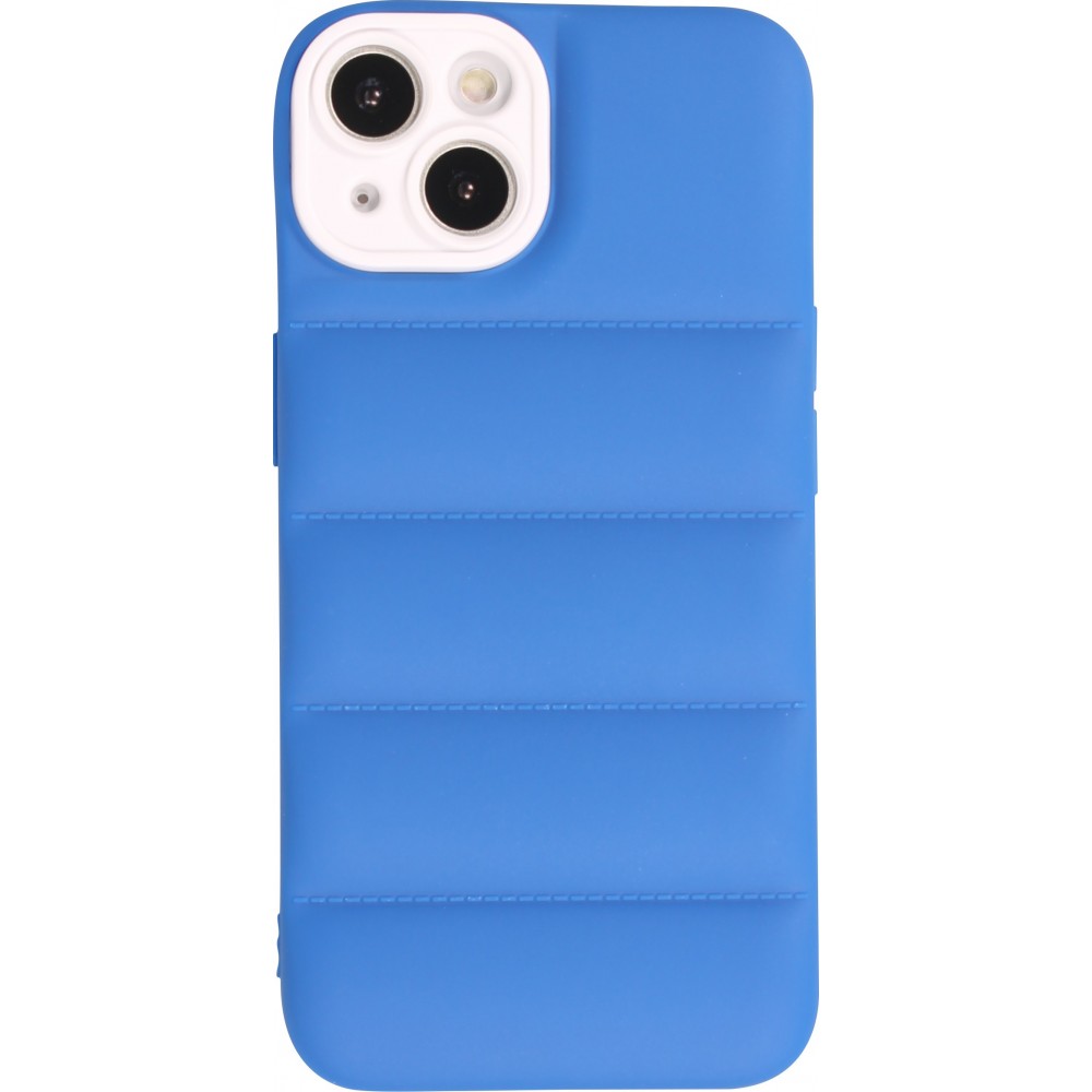 Coque iPhone 14 - Silicone 3D coussins cover - Bleu