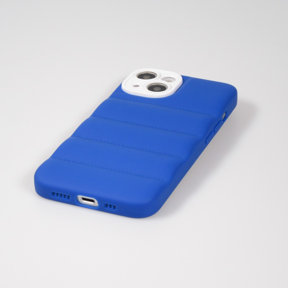 Coque iPhone 14 - Silicone 3D coussins cover - Bleu