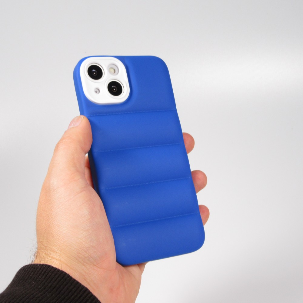 Coque iPhone 14 - Silicone 3D coussins cover - Bleu