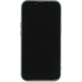 iPhone 14 Plus Case Hülle - Glattes Silikon mit Kartenfach & extra Kameraschutz - Dunkelgrün