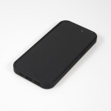 iPhone 15 Case Hülle - Silikon matt MagSafe mit Haltering - Schwarz