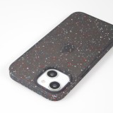 Coque iPhone 14 Plus - Silicone recomposé avec points multicolores Sensation Dots - Noir