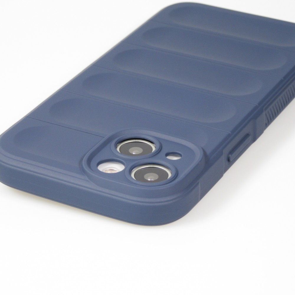 iPhone 14 Plus Case Hülle - Robustes Silikon mit Doppelter Schutzschicht - Dunkelblau
