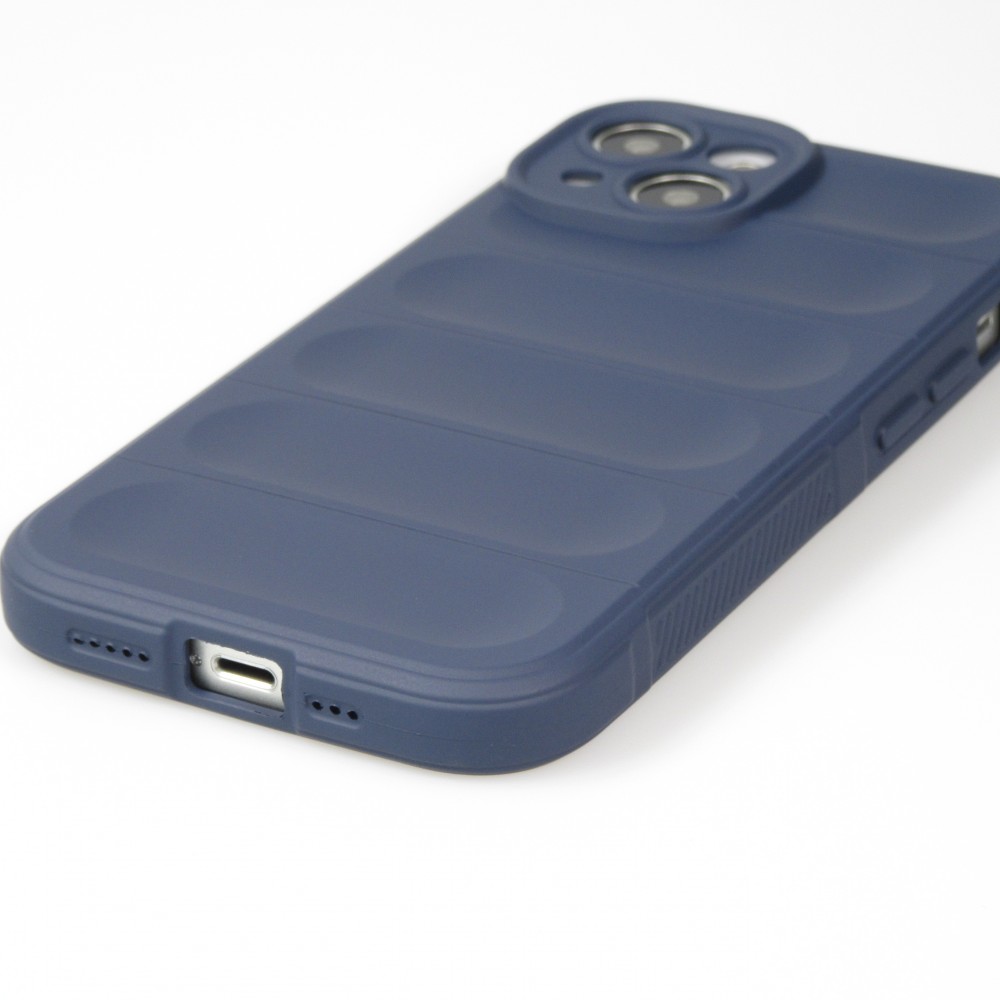 Coque iPhone 14 Plus - Silicone renforcé avec double couche de protection - Bleu foncé