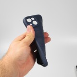 iPhone 14 Plus Case Hülle - Robustes Silikon mit Doppelter Schutzschicht - Dunkelblau