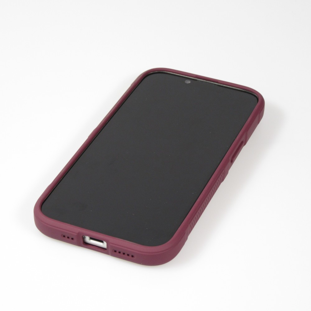 iPhone 14 Plus Case Hülle - Robustes Silikon mit Doppelter Schutzschicht - Bordeaux